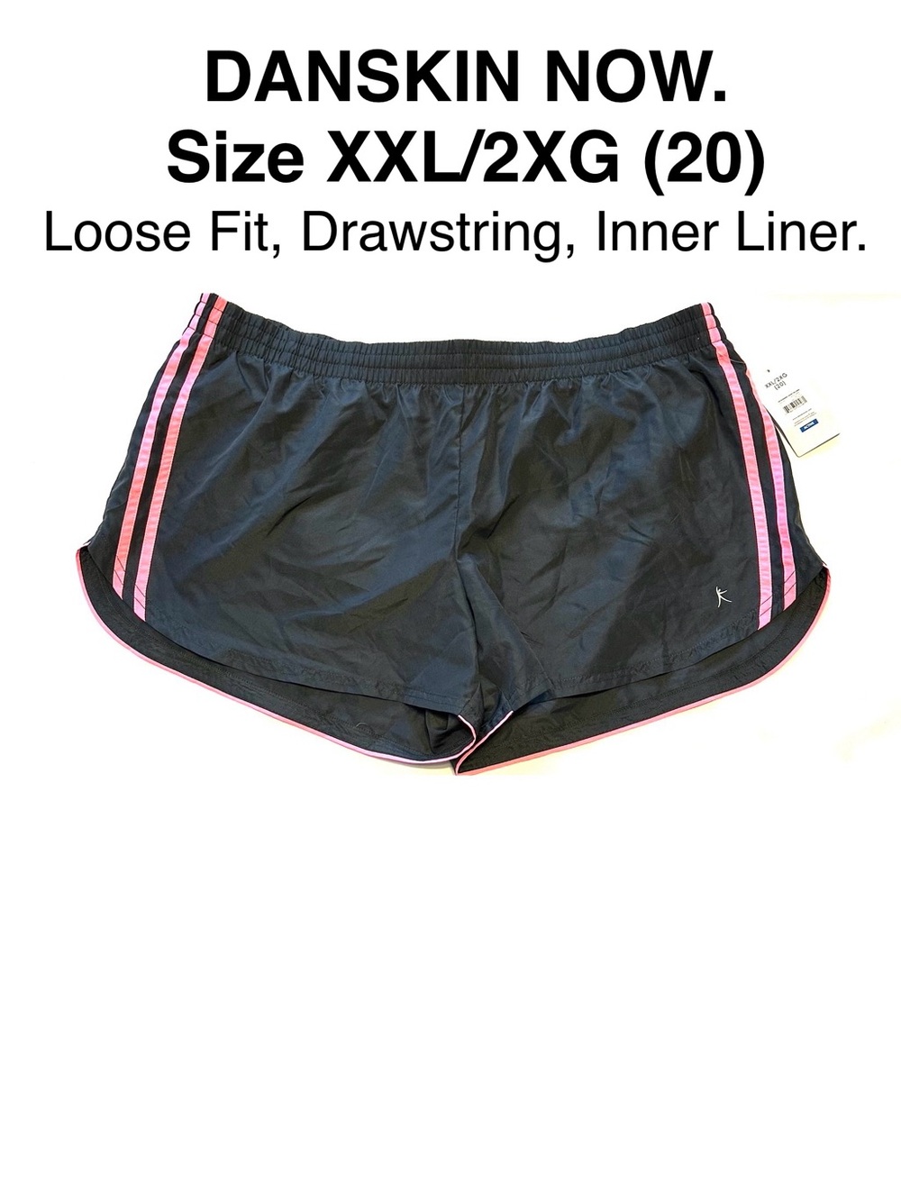 5/$15💥 Danskin Now Black & Pink Women's Athletic Shorts Running Exercise